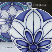 Carreau Indigo Azulejo Bleu Portugais Lisbonne Décor