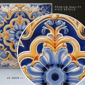 Carreau Indigo Azulejo Bleu Portugais Lisbonne Décor