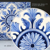 Carreau Indigo Azulejo Bleu Portugais Lisbonne Décor