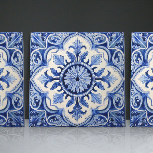 Carreau Indigo Azulejo Bleu Portugais Lisbonne Décoratif