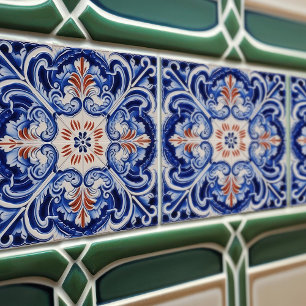 Carreau Indigo Azulejo Bleu Portugais Lisbonne Duotone