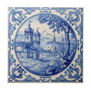 Carreau Indigo Azulejo Bleu Portugais Lisbonne Talavera