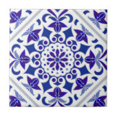 Carreau Indigo Azulejos Portuguese Blue and white tiles (Devant)