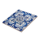 Carreau Indigo Blue Portugais Lisbonne Azulejo Décor (Côté)