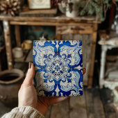 Carreau Indigo Blue Portugais Lisbonne Azulejo Décor