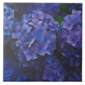 Carreau Indigo Hydrangea Dusk Decorative Ceramic Tile (Devant)