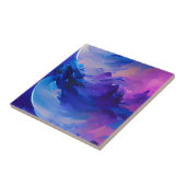 Carreau Indigo navy violet balayant les collines et les nu (Côté)