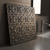 Carreau Industrial Black Steel Gothic Star #12 ID1227