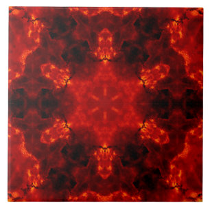 Carreau Inferno Nexus - Fiery Kaleidoscope Art