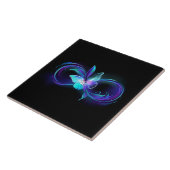 Carreau Infinité brillante avec papillon magique (Côté)