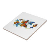 Carreau Infinité de papillons monarques (Côté)