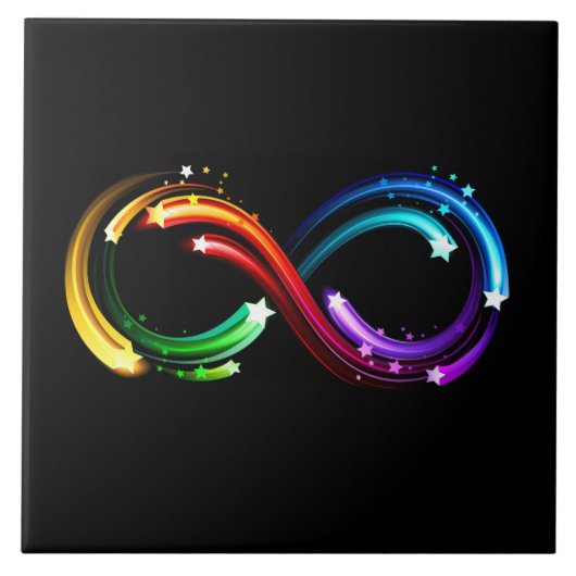 Carreau Infinity symbol of rainbow comets (Devant)