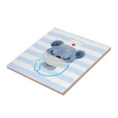 Carreau Infirmière de l'ours mignonne portant un Masque Mé (Côté)