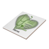 Carreau Infirmière de nuit du coeur vert (Côté)