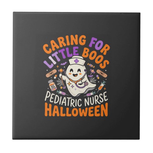 Carreau Infirmière Halloween Petits Boos (Devant)