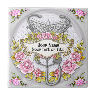 Carreau Infirmière stéthoscope caducée