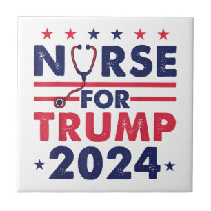 Carreau Infirmières Rétro Pour Trump 2024 Drapeau Amérique