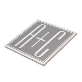 Carreau Initails ou Other Text | White & Grey (Côté)