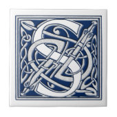 Carreau Initiale celtique S de dragon (Devant)