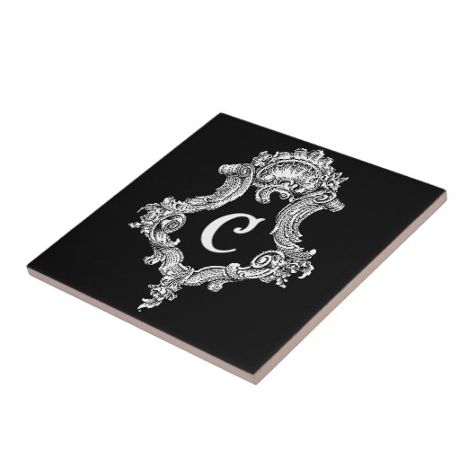 Carreau Initiale de monogramme C (Côté)