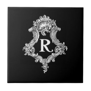 Carreau Initiale de monogramme de R
