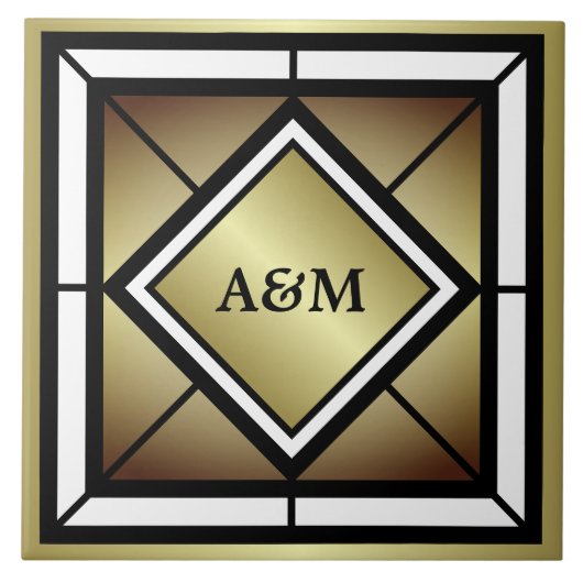 Carreau Initiales de monogramme (Devant)