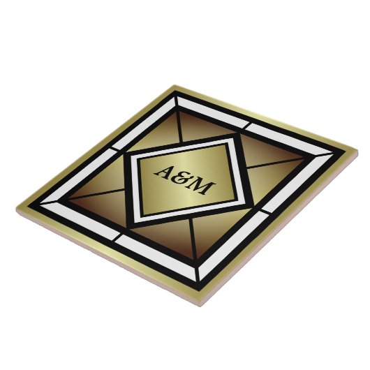 Carreau Initiales de monogramme (Côté)