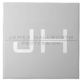 Carreau Initiales monogrammes modernes (ou autre texte) Gr (Devant)