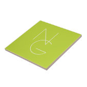 Carreau Initiales superposées Modern 2 | Vert Citron (Côté)