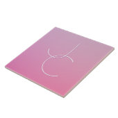 Carreau Initiales superposées Modernes 2 | Ombre Rose (Côté)
