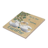 Carreau Inséparables de cygne Grain de bois jamais après A (Côté)