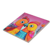 Carreau INSÉPARABLES MARIAGE PARROT ART Carrelage céramiqu (Côté)