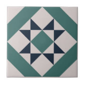 Carreau Inspiration géométrique du sol en carrelage vert (Devant)