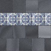 Carreau Inspiration méditerranéenne Bleu Fleur Géométrique