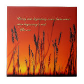 Carreau Inspiration Silhouette du coucher de soleil (Devant)