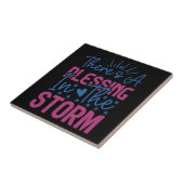 Carreau Inspirationnel Il Y A Une Bénédiction Dans La Temp (Côté)