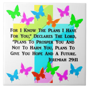 CARREAU INSPIRATIONNEL JEREMIAH 29:11 CHRÉTIEN