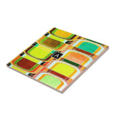 Carreau Inspiré de rétro funky coloré (Côté)