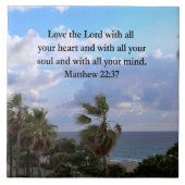 CARREAU INSPIRING MATTHEW 22:37 SCRIPTURE VERSE (Devant)