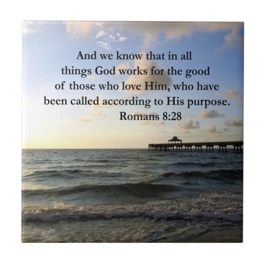 CARREAU INSPIRING ROMANS 8:28 DESIGN (Devant)