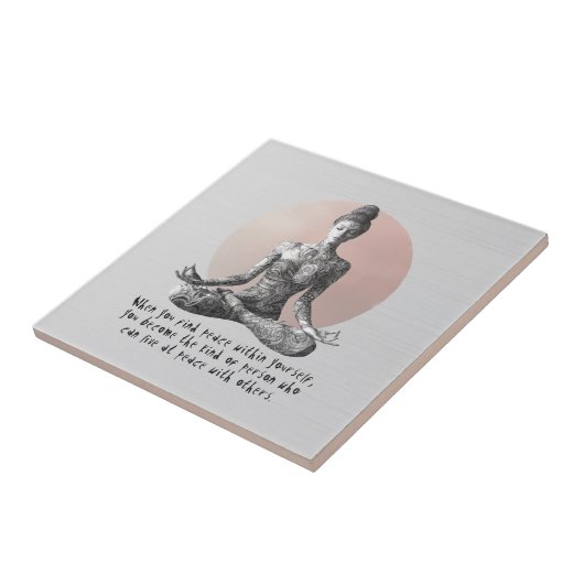 Carreau Instructeur de méditation Yoga Reiki Master Lotus  (Côté)