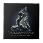 Carreau Instructeur de Yoga Reiki Pose King Pigeon à une j (Devant)