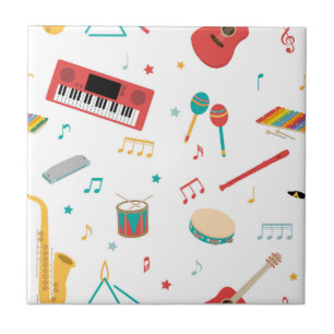 Carreau Instruments de musique Thème musical Motif