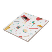 Carreau Instruments de musique Thème musical Motif (Côté)