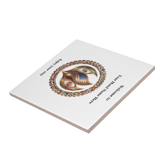 Carreau International Unity Flame with World Flags Emblem  (Côté)