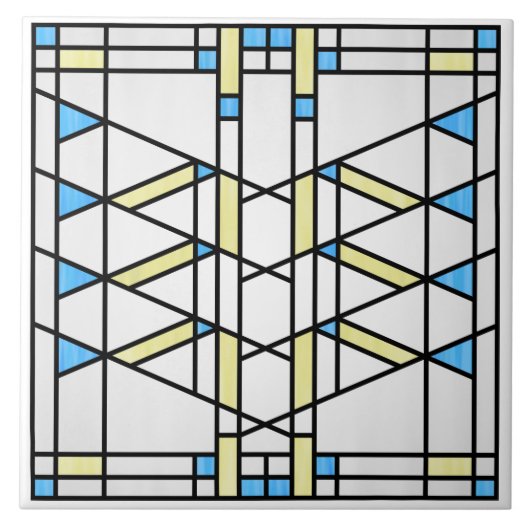 Carreau Interprétation du style scolaire des Prairies no 3 (Devant)