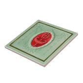 Carreau Inton Néoclassique LtGreen 1890 Faux Relief Repro (Côté)