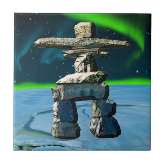 Carreau Inukshuk Native American Spirit Stones (Devant)