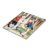 Carreau Invitation de la reine des coeurs au pays des (Côté)