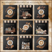 Carreau Invitation Décorative de Station de Café de Ferme 